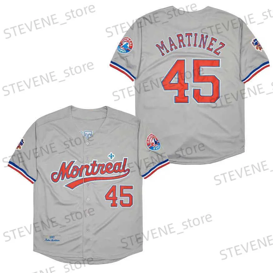 Men's T-Shirts Baseball Jersey Montreal 8 CARTER 27 GUERRERO 45 MARTINEZ 10 DAWSON Jerseys Sewing Embroidery High Quality Sports Outdoor Grey T240325