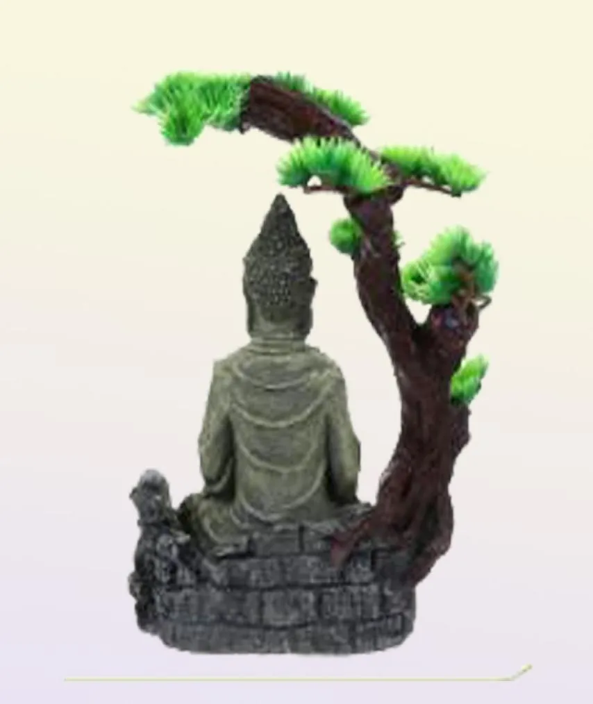 Adorno de resina figura Zen exquisita antigua única creativa acuario estatua de Buda decoraciones 2783085