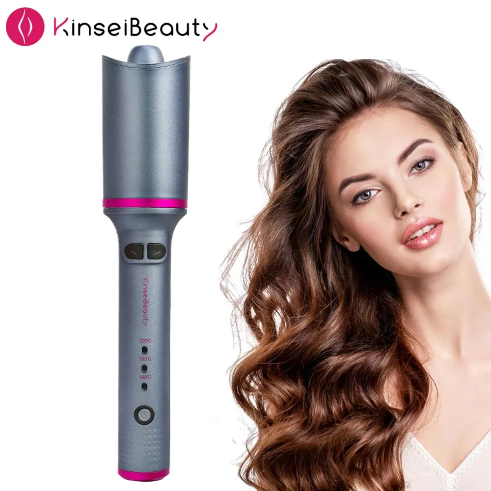 Irons kinseibeauty تلقائي الشعر بكرة الشعر مجعد الشعر الحديد السيراميك دوار الشعر ويفر السحر الشباك عصا الحديد أدوات تصفيف الشعر