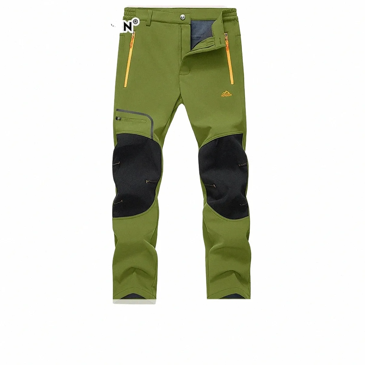 Pantaloni in pile da uomo Magcomsen Pantaloni da trekking impermeabili Shell con 4 tasche con cerniera Pantaloni da sci invernali 75po #