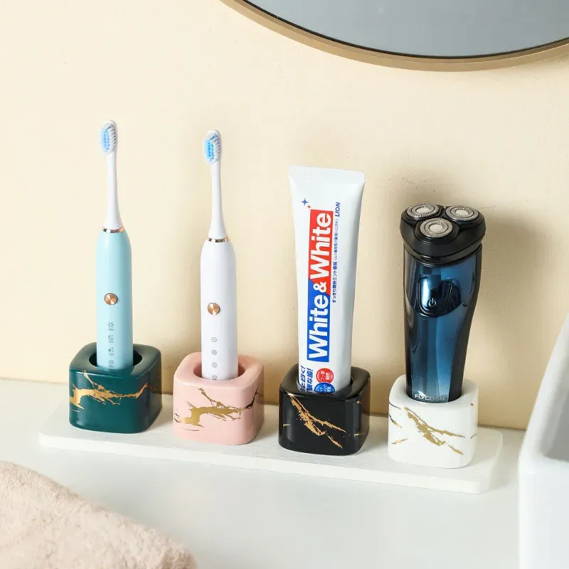 Supporti 1 pz Supporto per gravità per spazzolino elettrico in ceramica Telaio di base Portaoggetti per doccia Scaffale per spazzolino da denti per accessori da bagno