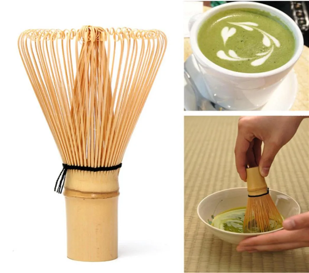 Matcha Frusta Tè Verde Polvere Pennello Bambù Giapponese 80 Prong Naturale Professionale Chasen Teaware Strumento Accessori Da Cucina1097987