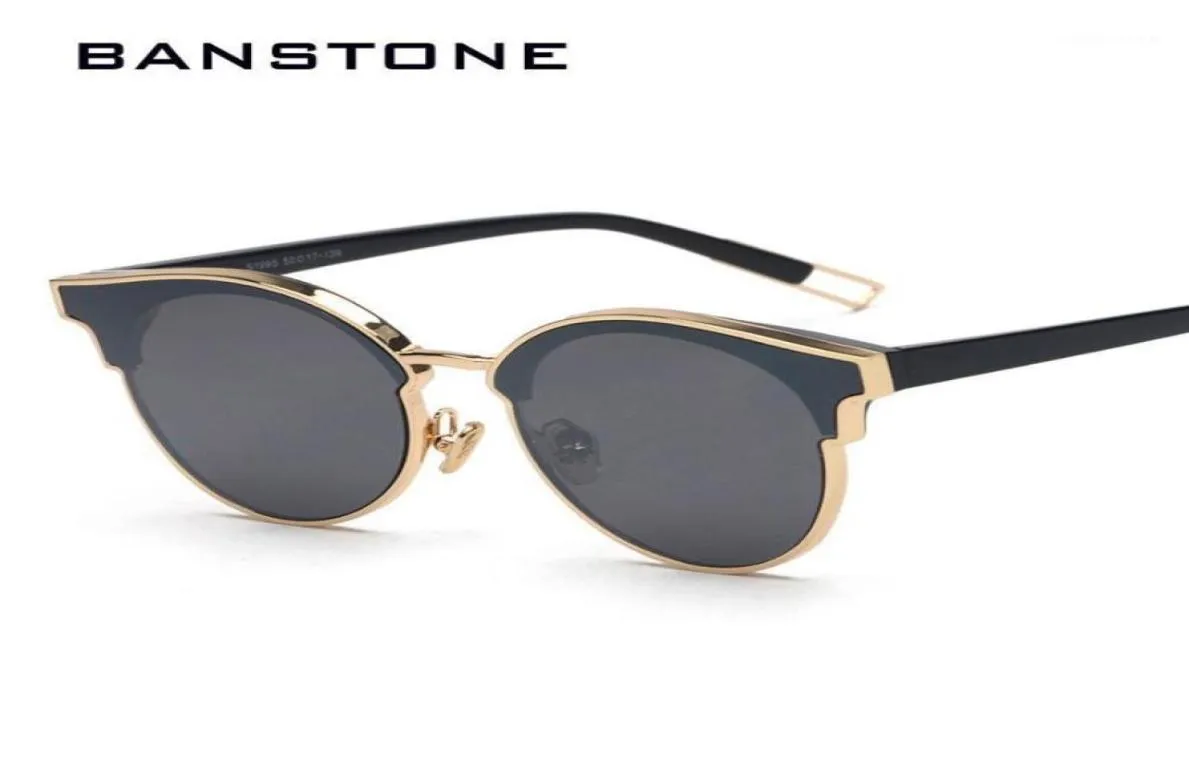 Sunglasses BANSTONE Women Cat Eye Classic Brand Designer Semi Rimless Sunglasses17806507