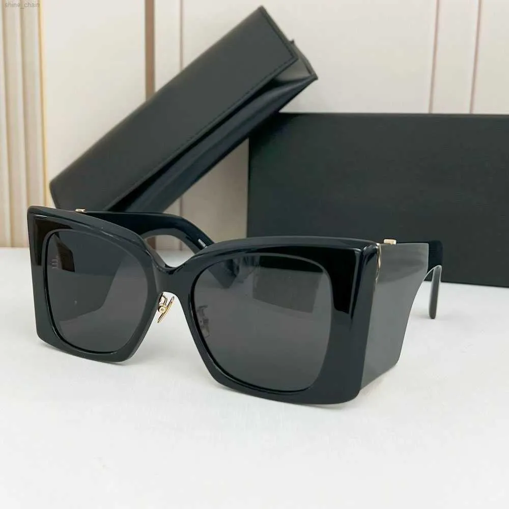 Grandi occhiali da sole neri Blaze per donna Grandi occhiali da sole Designer Sonnenbrille gafas de sol Occhiali di protezione UV400 con scatola