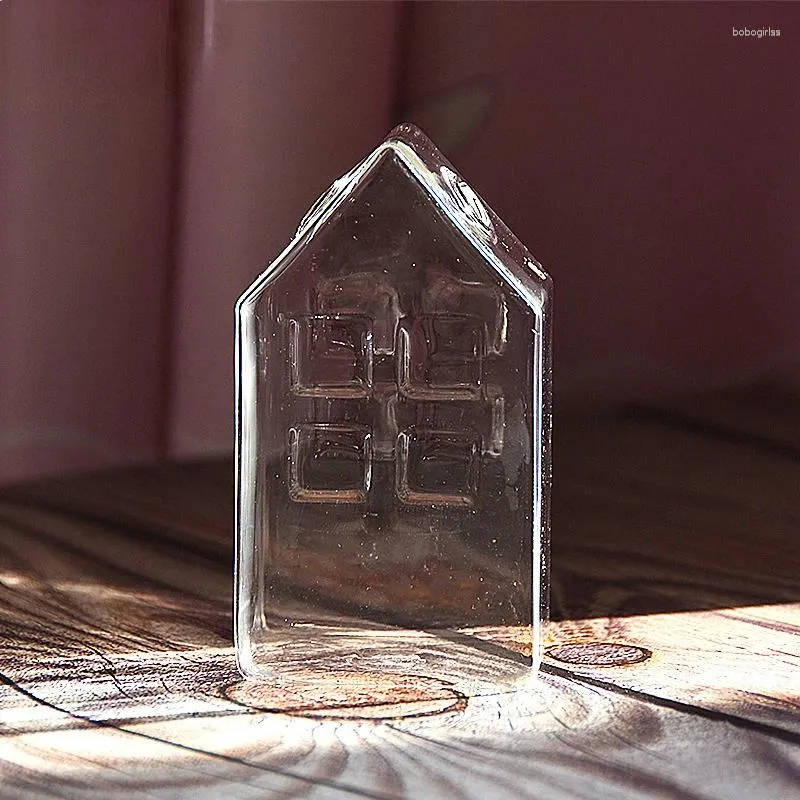 مزهريات كاواي ميني إناء ياباني بسيطة منزل صغير من الزجاج الزجاجي المائي صانع المنزل ديكور المنازل الشفافة