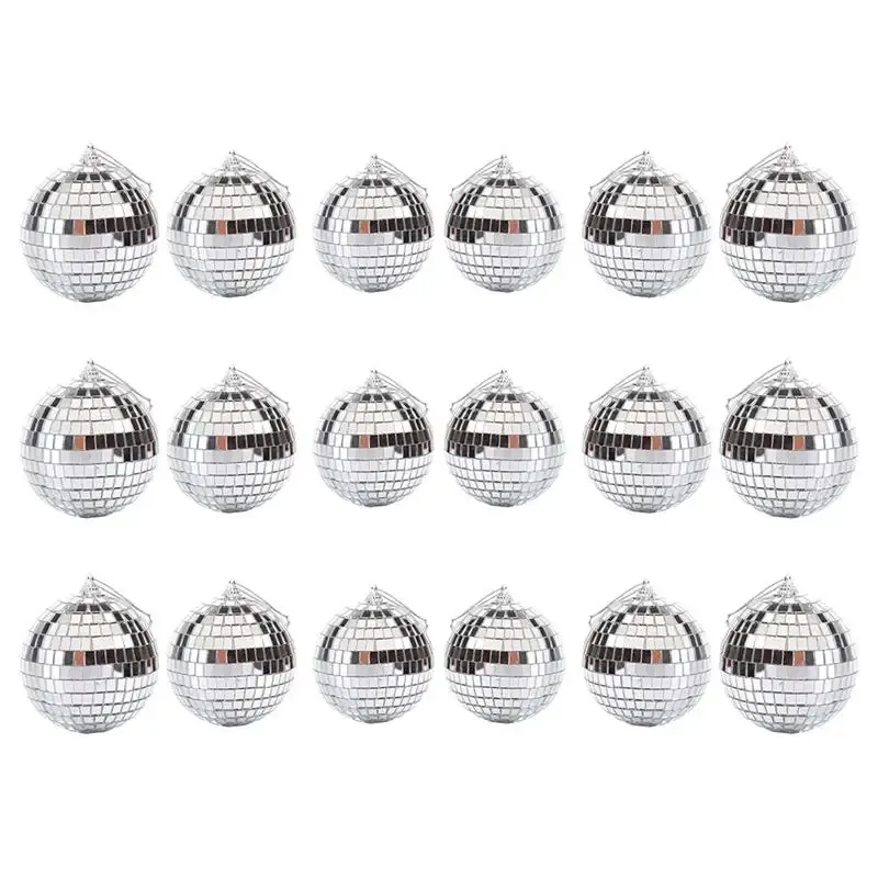 Miniatures 18pcs Christmas Mirror Effect Balls Lightweight Decorative Mirror Effect Balls Hangings Xmas Mirror Effect Ballss for Disco