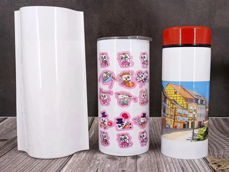 100pcs Lot Sublimation Accessory Shrink Wrap for Sublimation Bottles Heat Shrinkage Film for Thermal Transfer Tumbler Shrink Wrapp4619040