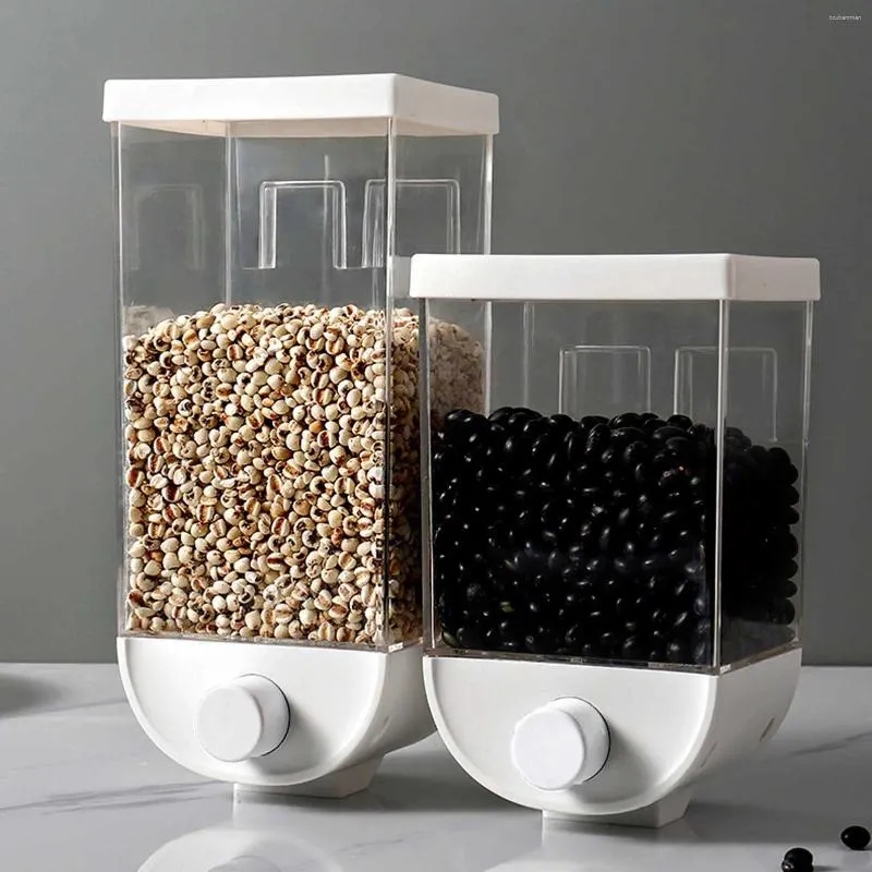 Bottiglie di stoccaggio Contenitore per dispenser di alimenti secchi a parete da cucina per scatole di cereali Scatole per contenitori di riso per cereali