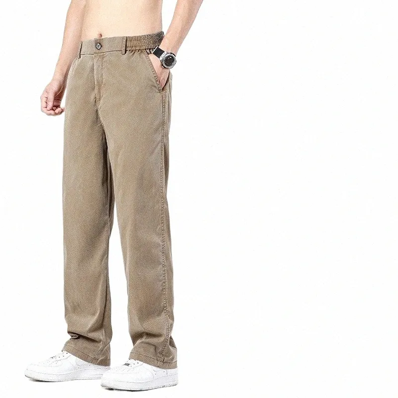 Men's Summer Baggy Jeans: Lightweight Lyocell Denim Trousers Classic  Straight Fit, Soft Casual Pants in Coffee, Blue, Gray