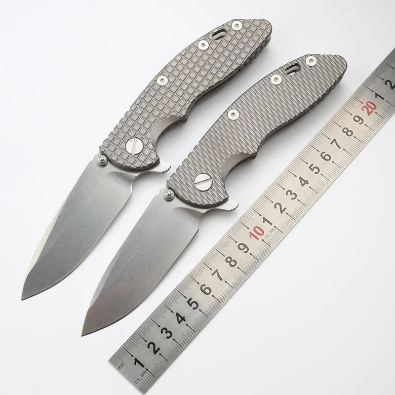 1 Stuks Nieuwe CK7801 XM18 High End Flipper Zakmes CPM-20CV Stone Wash Drop Point Blade TC4 Titanium Legering handvat Kogellager EDC Zakmessen met Doos