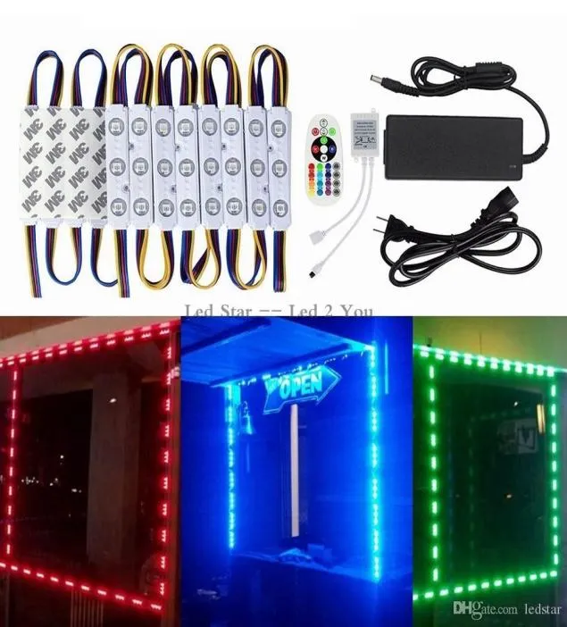 Moduli LED da 10 piedi 20 piedi 30 piedi 40 piedi 50 piedi 5630 5050 RGB più luminosi FINESTRA FRONTE NEGOZIO LUCE LED Alimentatore telecomando9500279