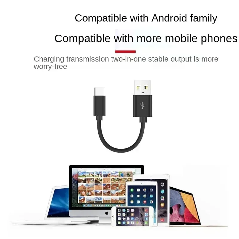 2024 10 cm USB Krótki kabel dla Samsung Galaxy S9 Uwaga 8 9 USB 3.0 Type-C USB C 2A Szybkie dane Kabel Huawei P10 P40 Pro