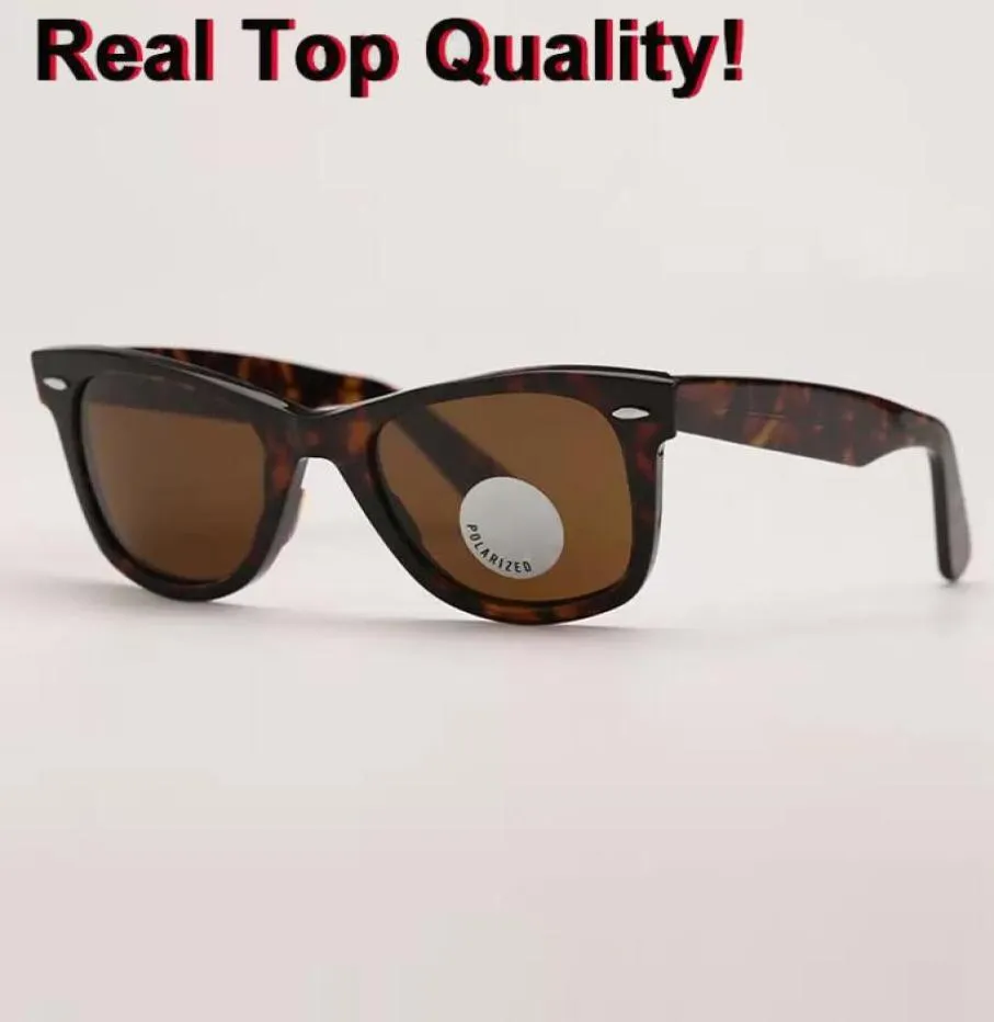 Mens vierkante zonnebrillen Gepolariseerd klassieke zonneglazen plankframe Uitstekende kwaliteit UV -bescherming Glasslenzen 4090473