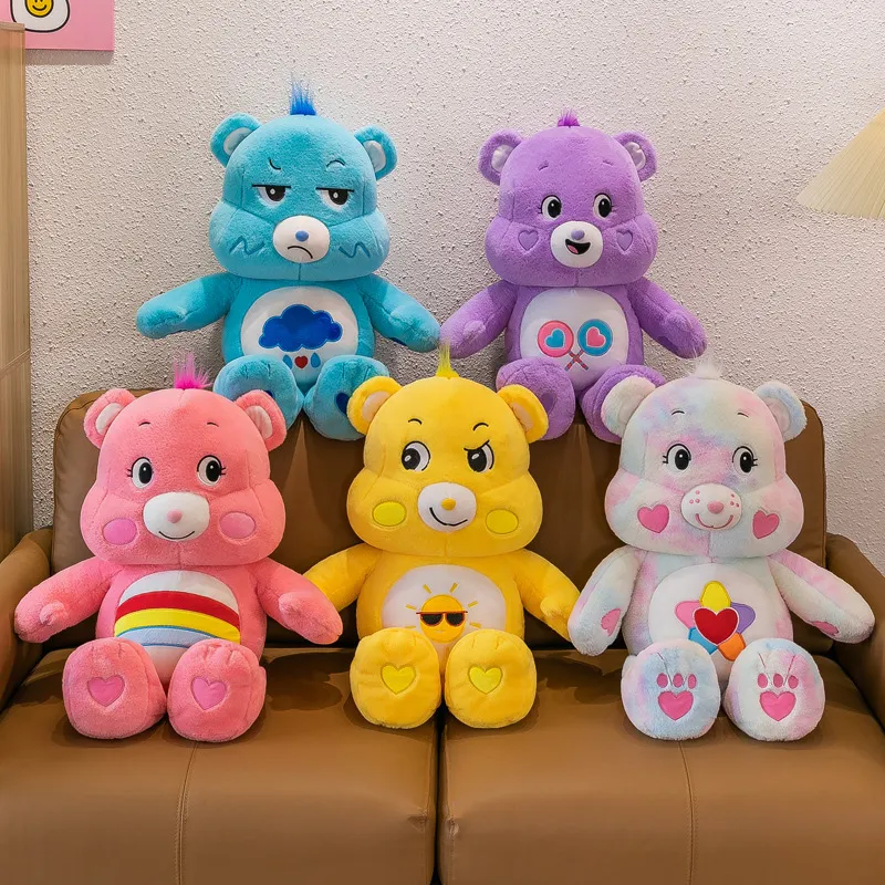 Plush Dolls Kawaii 70cm Bear Toy Doll Rainbow Anime Childrens Toys Cartoon Wholesale Surprise Birthday Gifts Christmas Gift