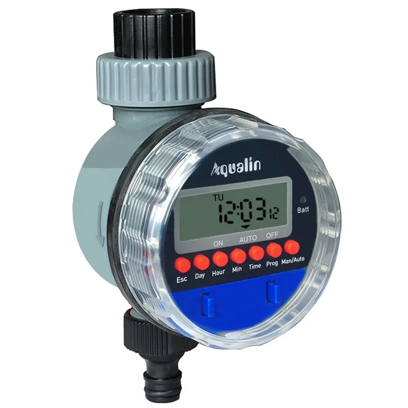 Timers AQUALIN Automatic Display Watering Timer Electronic Home Garden Ball Valve Water Timer for Garden Irrigation Controller