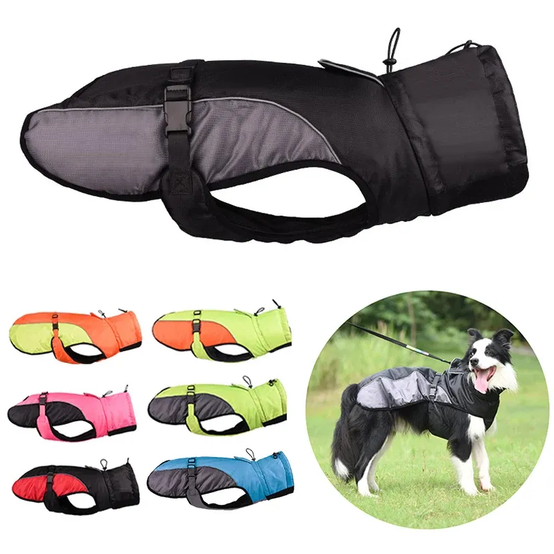 Vestes vêtements pour grands chiens hiver chaud grand chien veste manteau chiens de compagnie imperméable imperméable tenue pour bouledogue français lévrier Doberman