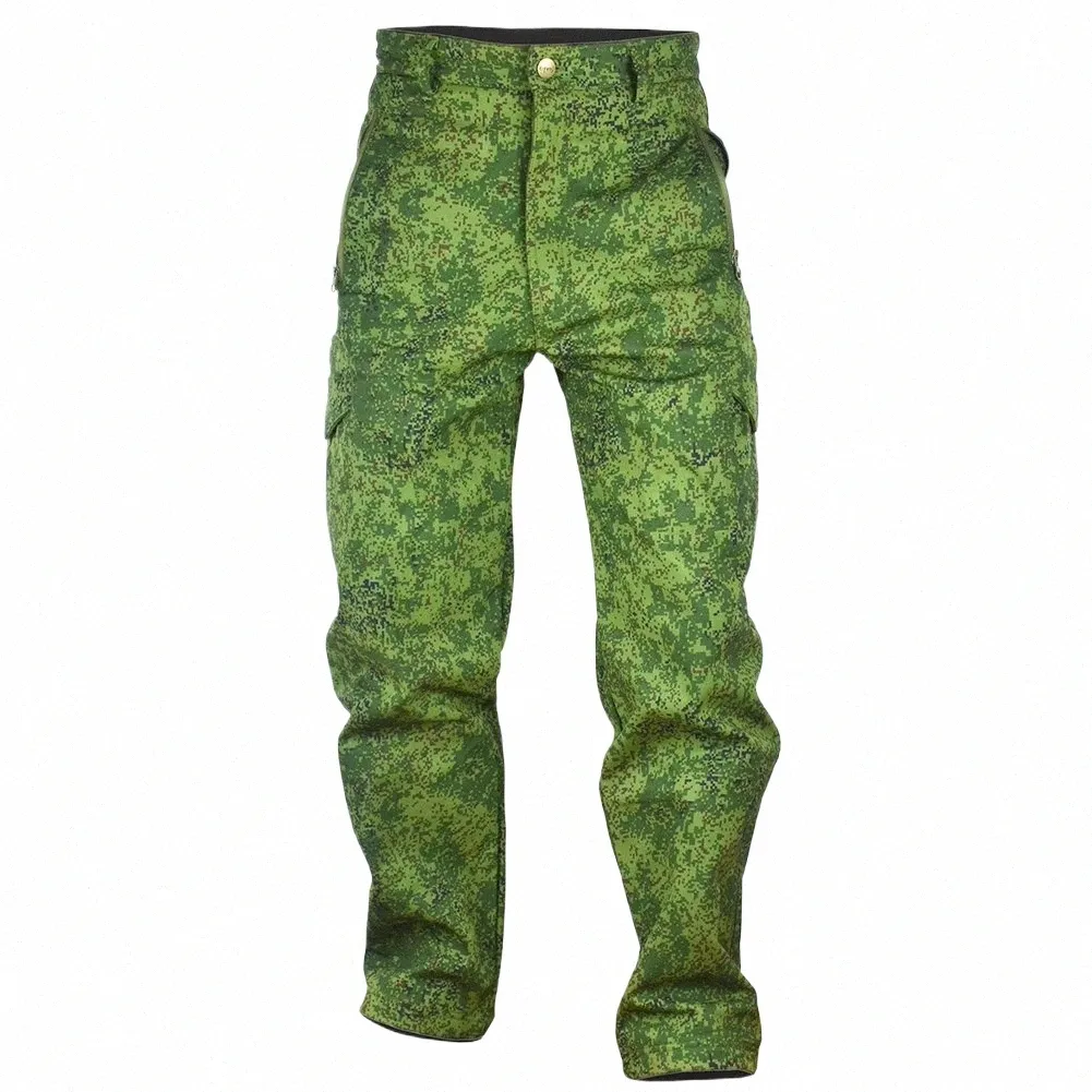 Calça cargo tática masculina, calça camuflada militar de lã, combate do exército, à prova d'água, softshell, airsoft, calças coreanas i408 #