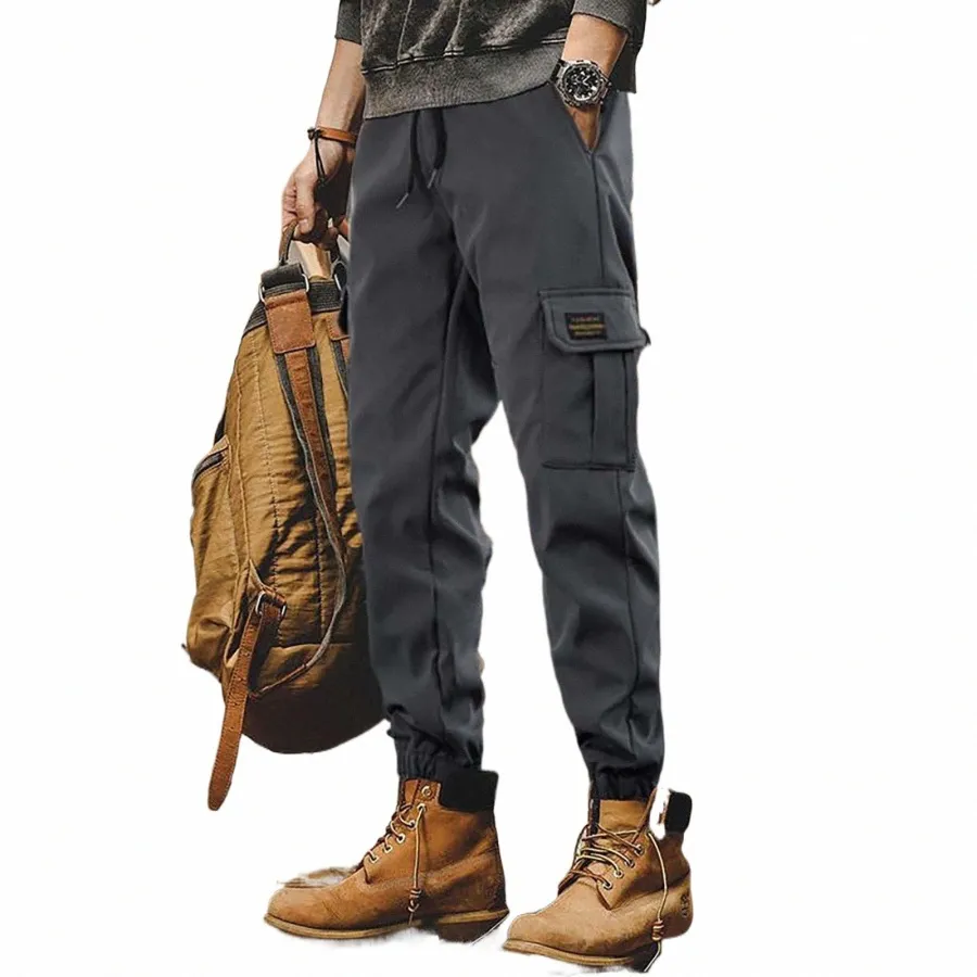 Мужские брюки для спецодежды Весна Осень Fiable Брюки с манжетами Повседневные брюки для бега Брюки для весны Лето Брюки-карго T4sF #