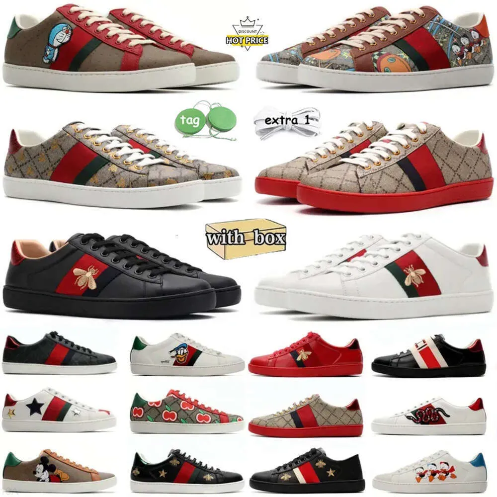 10a Designer Brand Classic Styling Ace Casual Bee Low Mens Damesschoenen Hoogwaardige Tiger Borduurde Zwart Wit groene strepen Walking Sneakers Dhgate Hight Quali