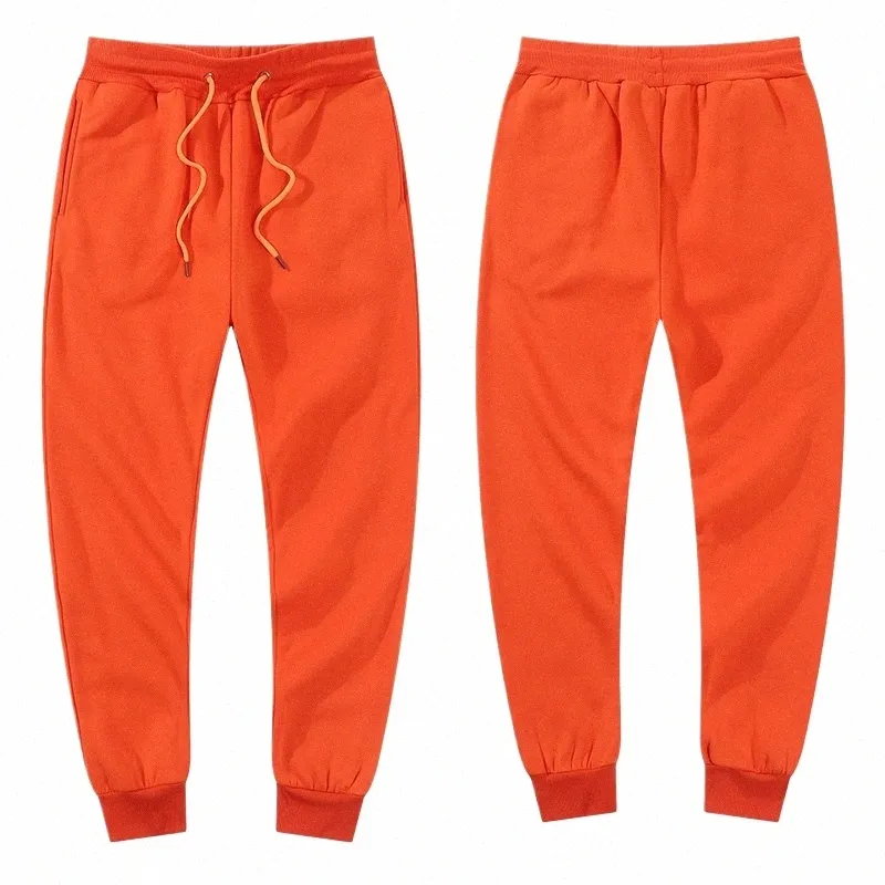 Männer Hosen Jogginghose Frauen Jogger Orange Braun Winter Fleece Jogging Hose Sportspants Casual FI Lose Schwarz Rot y9AN #