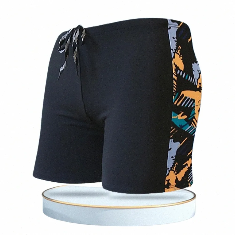 Mannen Badmode Badpak Mid-rise Elastische Tailleband Innerlijke Trekkoord Zwembroek Mannen Volwassen Hot Lente Zwembroek Beachwear n1c9 #