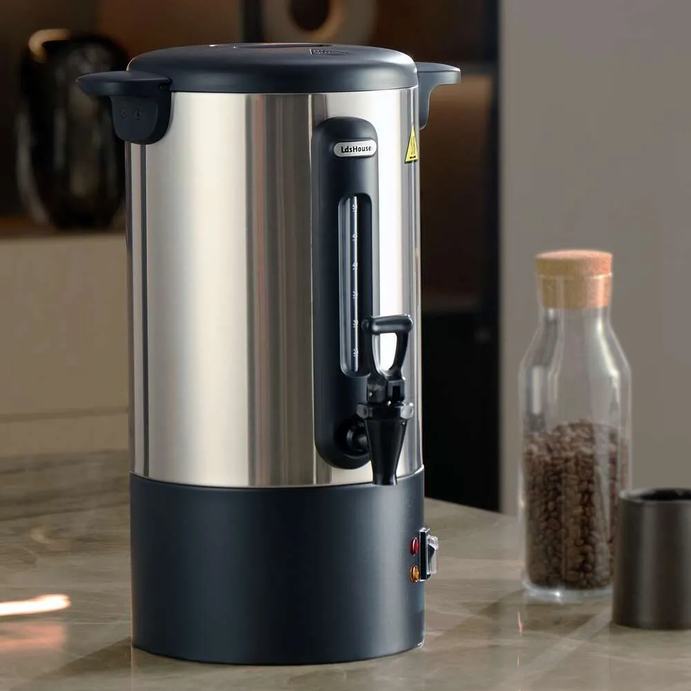 Ldshouse 50 kopp professionell bryggkaffe urn, rostfritt stål het dryck dispenser hem/kommersiellt bruk - för fest, kontor, bröllop, sier