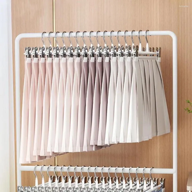 Hangers Broekenrek Kast Ruimtebesparend Verstelbare antislipbroek 8 stuks Bespaar chroomkleding voor rokken