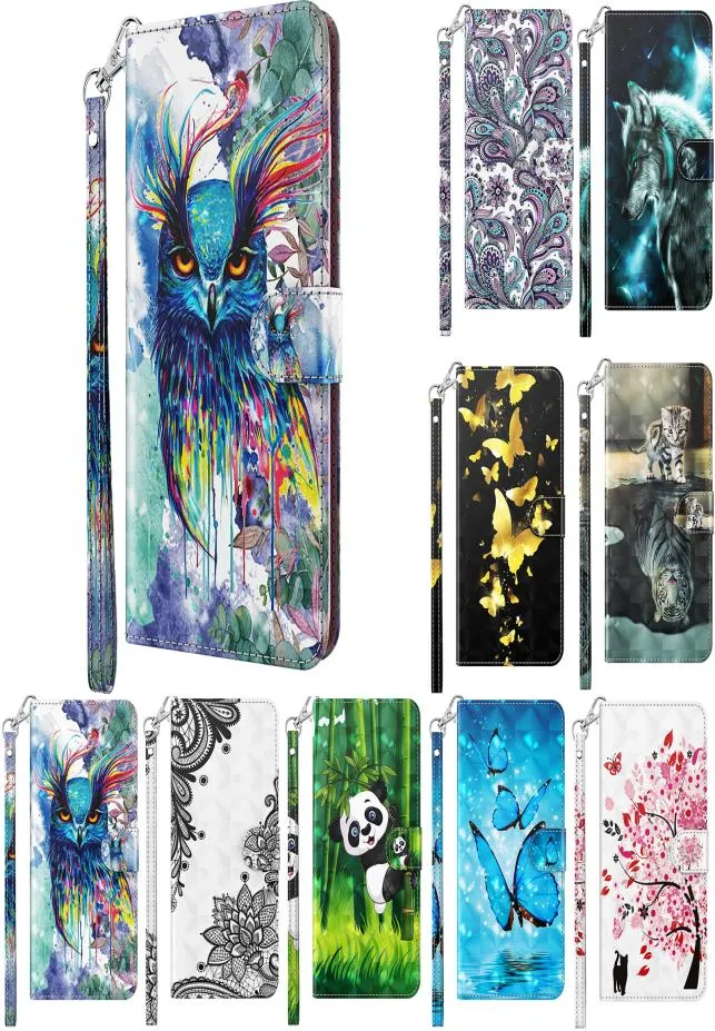 3D Telefoonhoesjes voor Google Pixel 5A 3A 3aXL 3 3XL 5 5XL 4A PU lederen portemonnee Kaartsleuven Schokbestendig antidirst mobiele telefoonhoes7622164