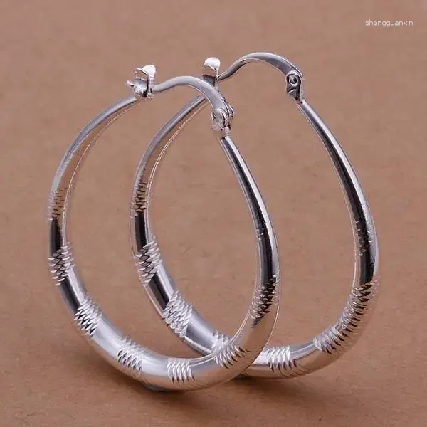 Boucles d'oreilles pendantes accessoires de mariée plaqué argent, charme de mode, modèles féminins créatifs, boucles d'oreilles ovales exquises, bijoux de mariage E294