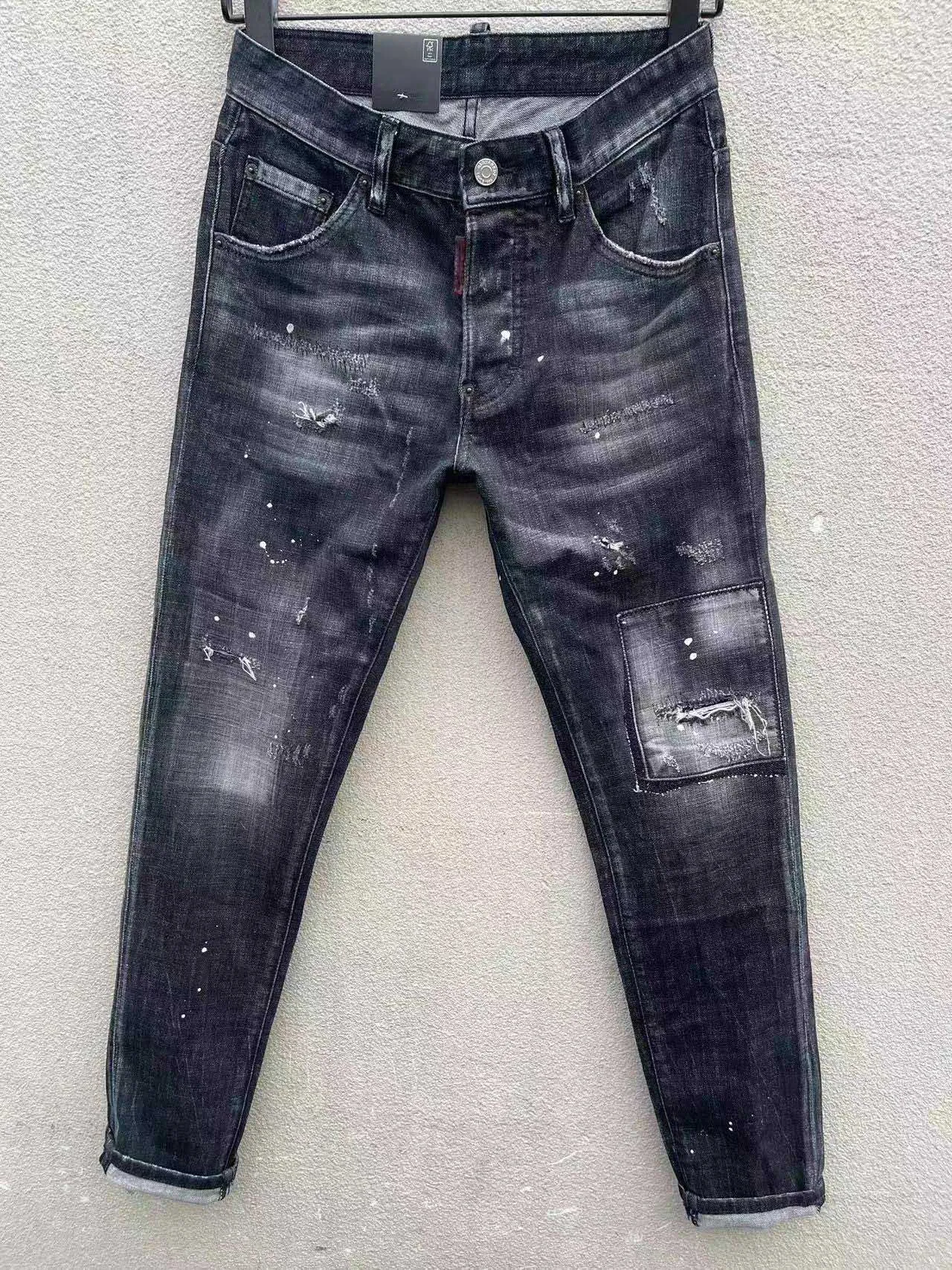 Designer Jeans Men Letter Brand Logo White Black Rock Revival Trousers Biker Pants Man Pant Broken Hole Embroidery Size 44 54 Quality Top From 50 98 DHgate