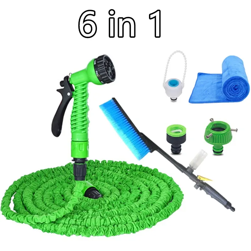 Bobine Nuovo 25200FT Tubo flessibile da giardino flessibile espandibile Magico Tubo per irrigazione estensibile con pistola a spruzzo per irrigazione Tubo per irrigazione per autolavaggio