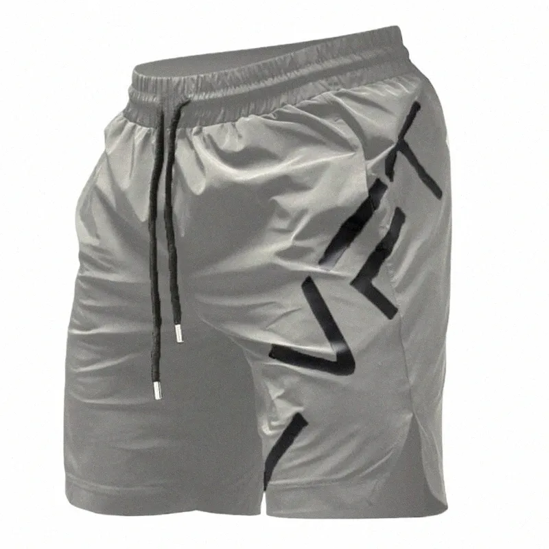 Nouveau été hommes Shorts de sport Fi marque Slim Fitn musculation pantalons courts hommes Shorts taille élastique vêtements de sport Shorts 179M #