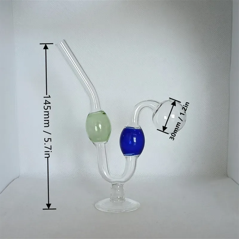Tobacco Dry Herb Burning Tube Glass Oil Burner Handle Pipe With Stand Smoking Water Hand Nail Pipes