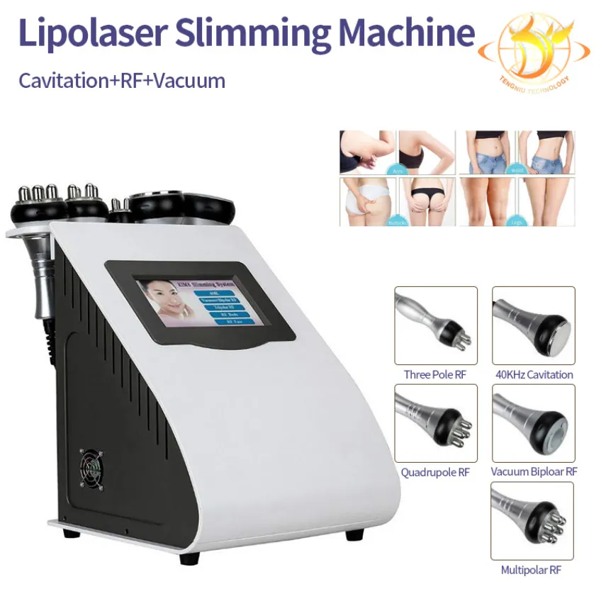 Corps de cavitation ultrasonique fort efficace 40K sculptant la machine rouge de photon de levage de corps ferme de peau de vide Rf avec le gel de refroidissement de chariot527