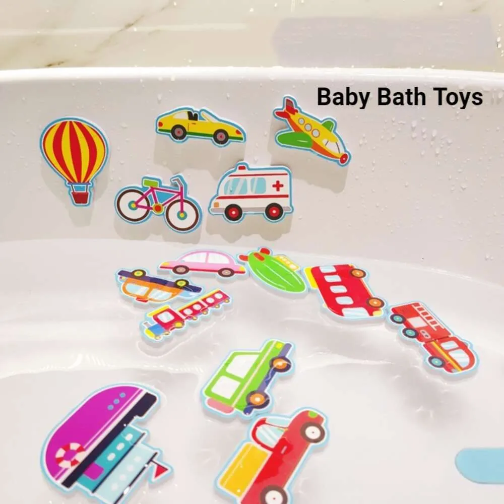Nya barn badrum klistermärken kognitiva mjuka eva djur klistermärke flytande skumbad för barn baby vatten badkar leksaker