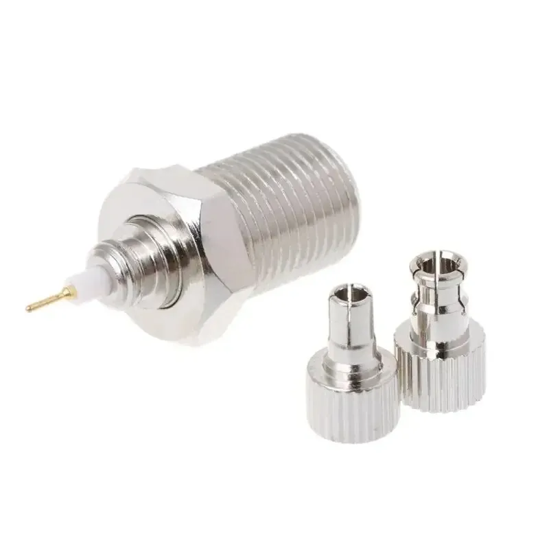 2pcs RF Coaxial Adapter SMA To TS9 Coax Jack Connector SMA Female Jack To TS9 Male Plug Silver