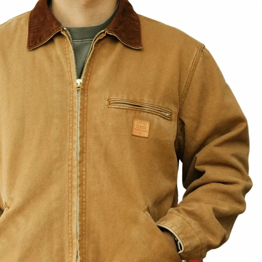 Red Tornado Men's Relaxed Fit Duck Filt-fodrad Detroit Jacket J001 Vintage Workwear 05BC#