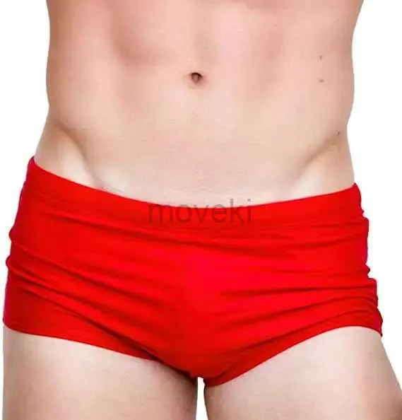 Roupa de banho masculina BOYTHOR Novos troncos de natação masculinos feitos sob medida Simples Boxer Shorts Sexy Cintura Pequena Sexy Cintura Pequena Plus Size 24327