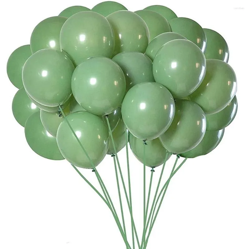 Ballons verts à fleurs décoratives, 100 pièces, en Latex, Olive Eucalyptus, 12 pouces, pour fête, pour femmes et hommes, anniversaire, bébé, mariage