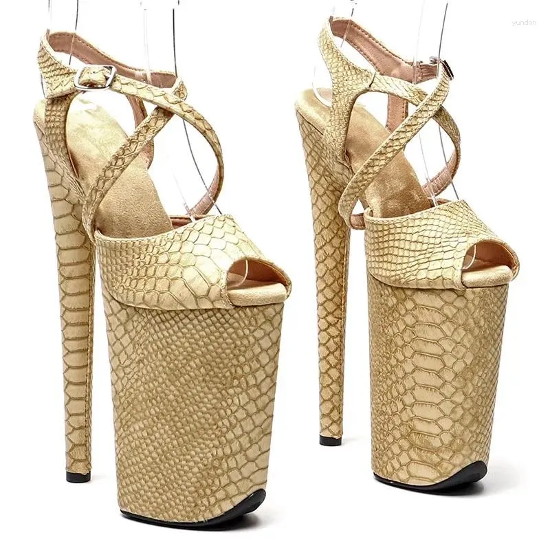 Chaussures de danse pour femmes, sandales à talons hauts, plateforme supérieure en PU, Sexy, pôle 041, 23CM/9 pouces