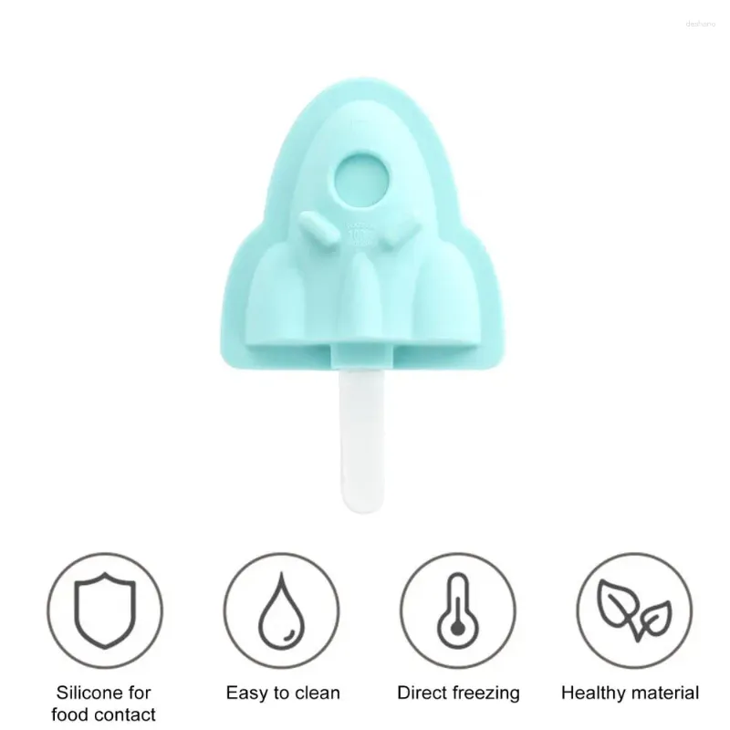 Baking Moulds Homemade Ice Cream Mold Silicone With Lid For Diy Pudding Jelly Fun Fruit Rocket Disc Shape Easy