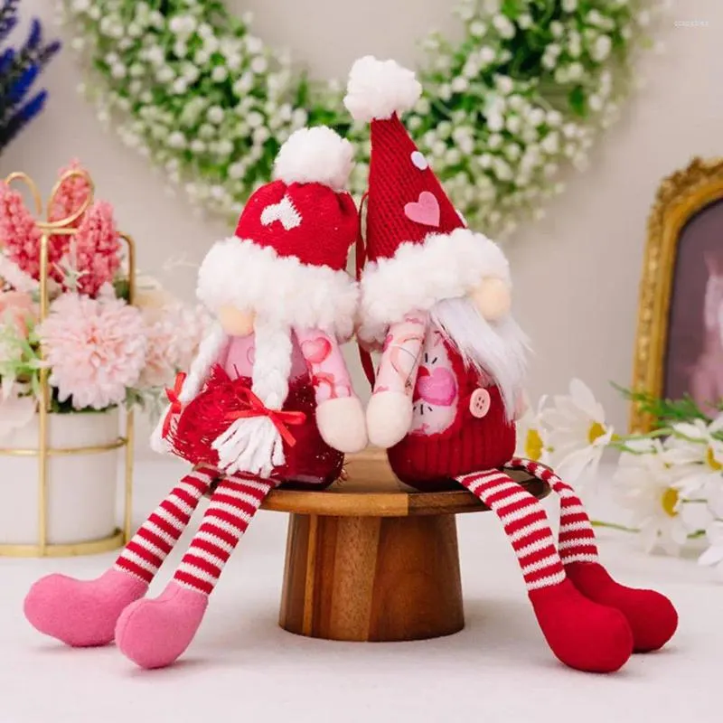Decoração de festa Doll Gnome Ornamento Romântico Dia dos Namorados Casamento Plush Stuffer Dwarf Presente fofo