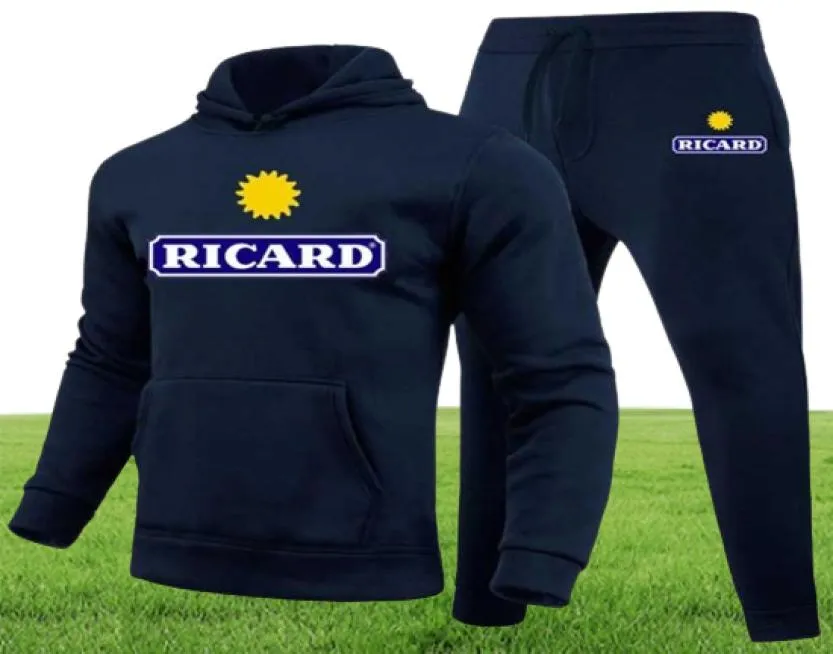 Men039s Trainingspakken Stukken Sets Trainingspak Met Capuchon Trekkoord Broek Mannelijke Sport Hoodies Hardlopen Sportkleding Ricard Mannen Br2343165