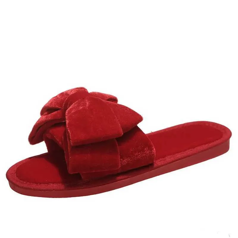 Slippers Slippers COOTELILI 2024 New Fashion Slide Womens Winter Warm Socks Soil Decoration Wit Plus Flat Steel Size 36-41 H240326N50C
