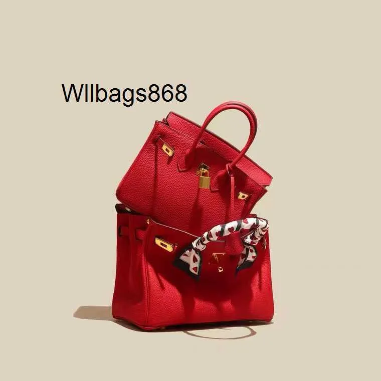 Totes Women Handbag BK L Suitable Top Layer Cowhide Bridal Wedding Bag Red Bag Genuine Leather Handbag Womens Bag