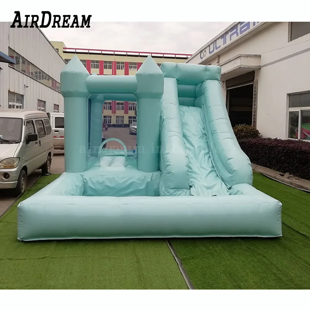 13x13 pés aluguel ao ar livre inflatável branco azul rosa rejeição castelo de segurança do slide Wedding salto salto de salto de salto