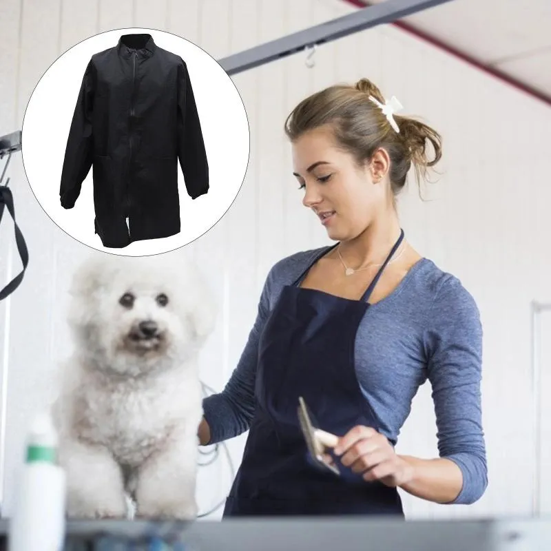 Dog Apparel Pet Worker Overalls Uniform Jacket Apron Shirt Beautician Waterproof Shop Bath Anti-Static