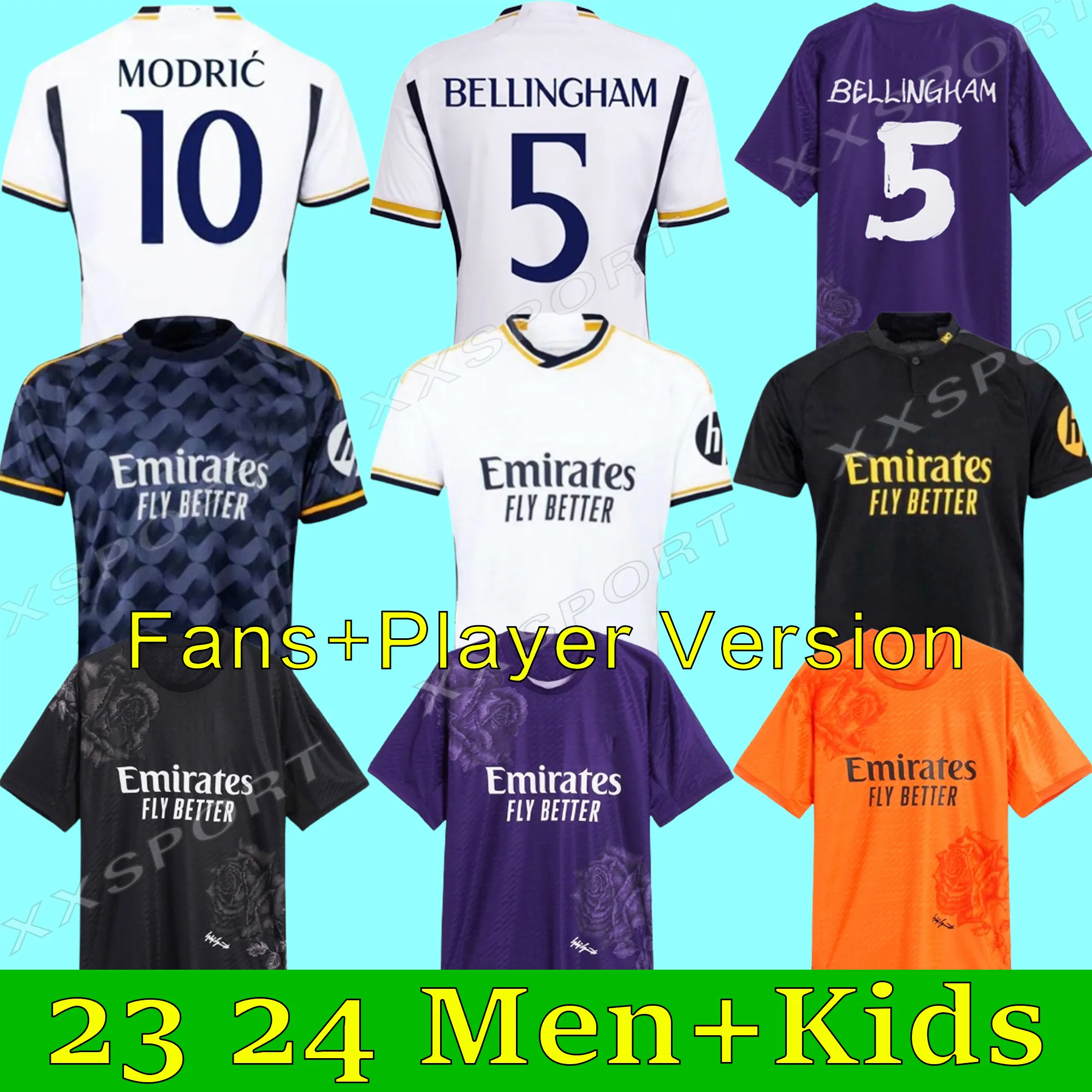 23 24 Bellingham Soccer Real Madri Jerseys Vini Jr Modric Benzema 2023 Finale kampioenen 14 Kit Kroos Rodrgo Camavinga Tchouameni Football Shirt Fans Player 20