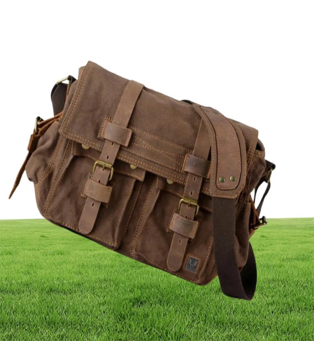 I AM LEGEND Will Smith Bag Canvas + Genuine leather Messenger Bags Men Shoulder Crossbody Casual Bags M3182800469