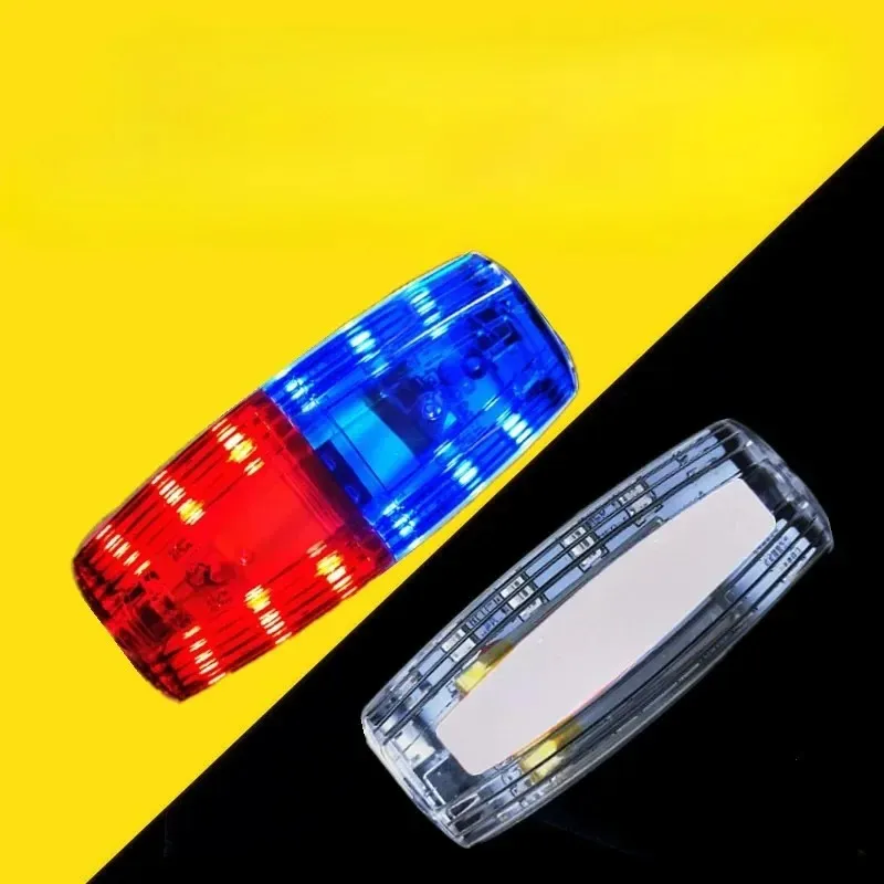 LED Red Blue Multifunction Clip Flashing Warning Safety Shoulder Police Lights USB Charging Emergency Lamp Bicycle Accessories